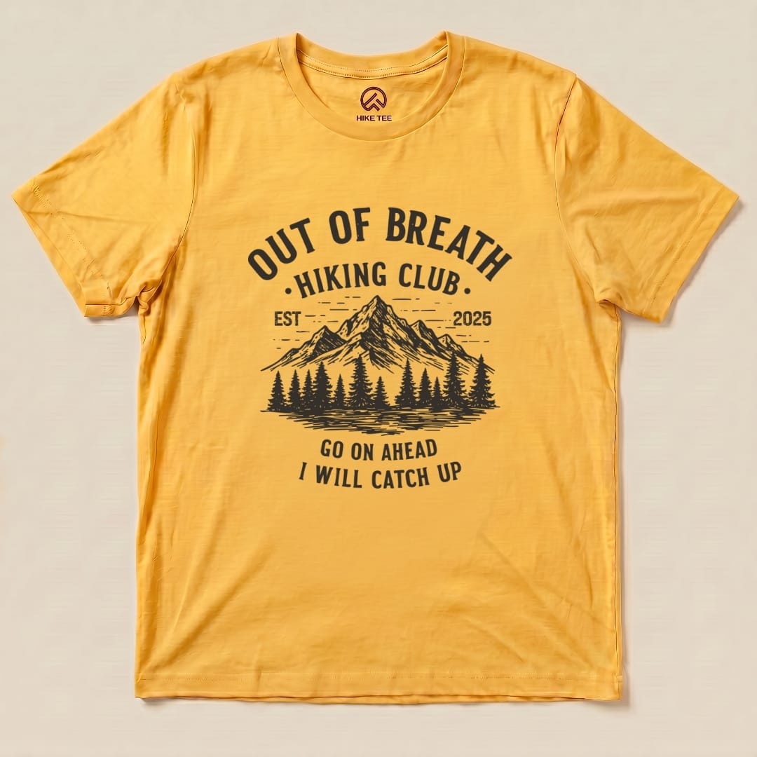 Hike Tee T-Shirt Gold / S Out of Breath Mountains Shirt