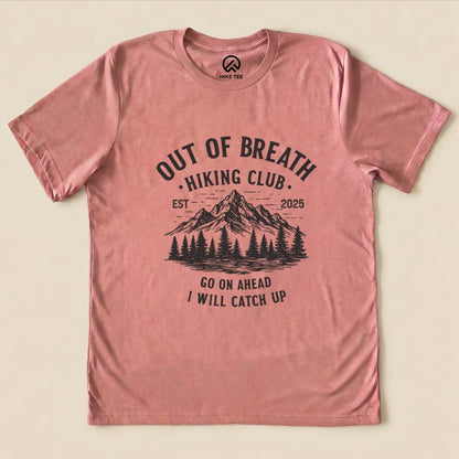 Hike Tee T-Shirt Heather Mauve / S Out of Breath Mountains Shirt