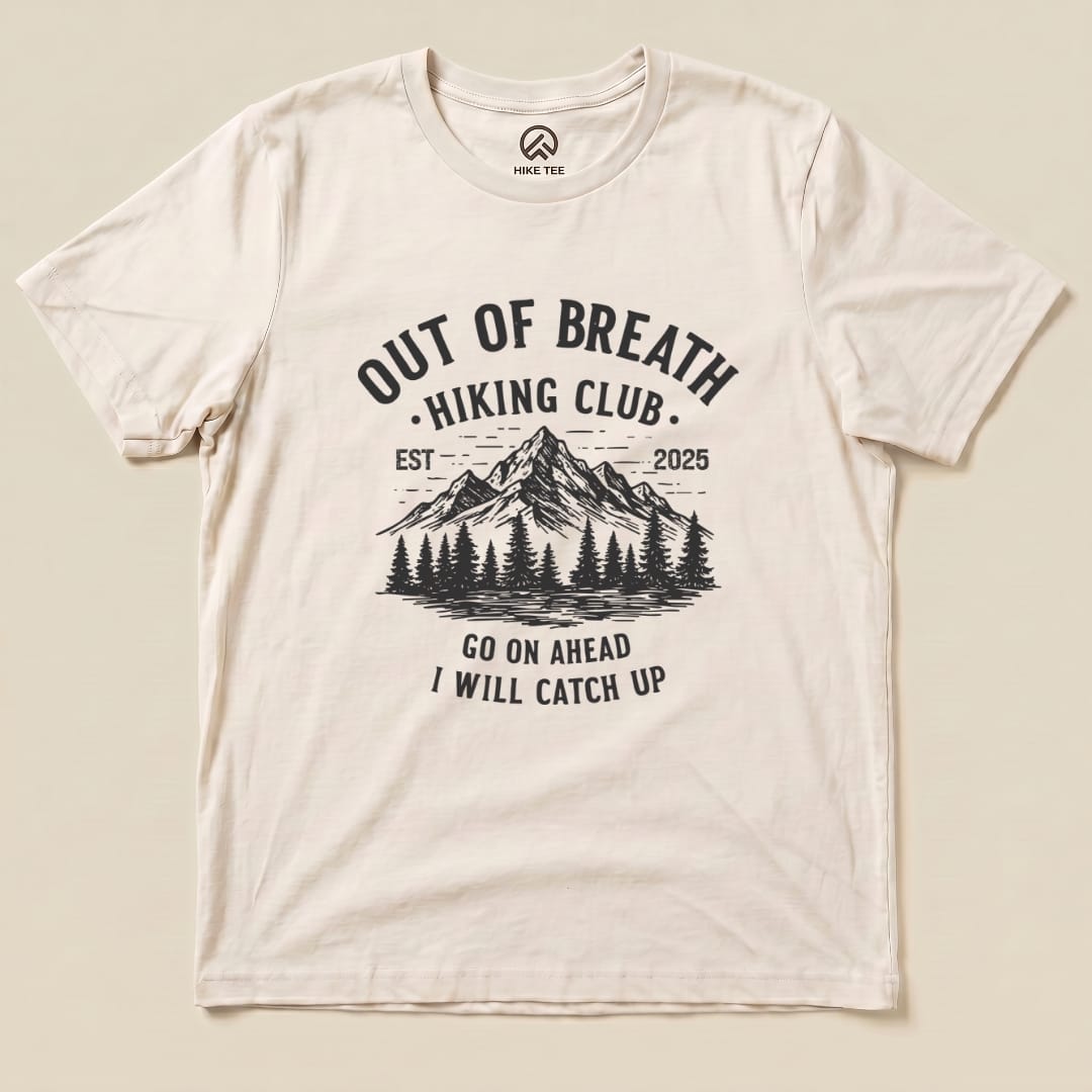 Hike Tee T-Shirt Natural / S Out of Breath Mountains Shirt