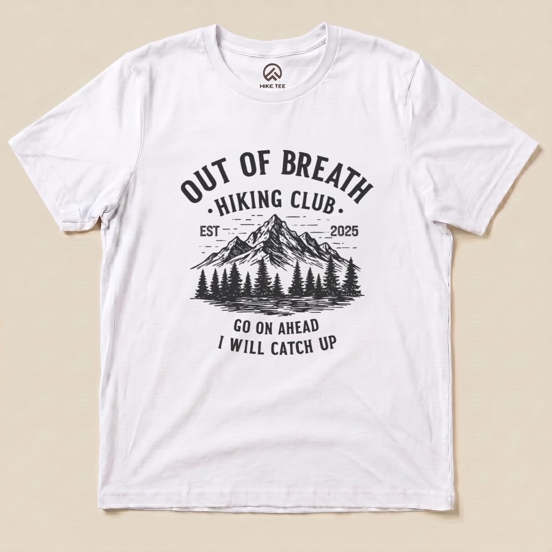 Hike Tee T-Shirt White / S Out of Breath Mountains Shirt