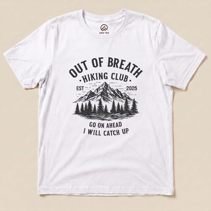 Hike Tee T-Shirt White / S Out of Breath Mountains Shirt