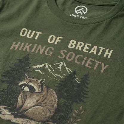 Hike Tee T-Shirt Out of Breath Raccoon Funny Shirt