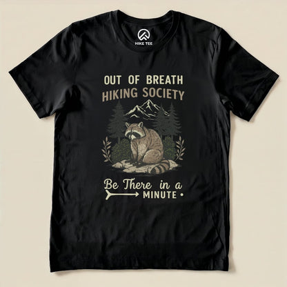 Hike Tee T-Shirt Black / S Out of Breath Raccoon Funny Shirt