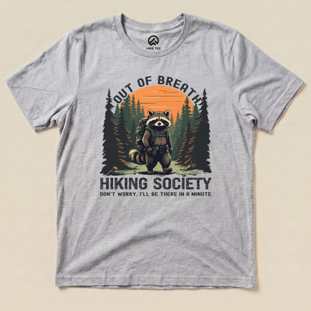Out of Breath Raccoon Shirt Hike Tee T-Shirt Athletic Heather / S