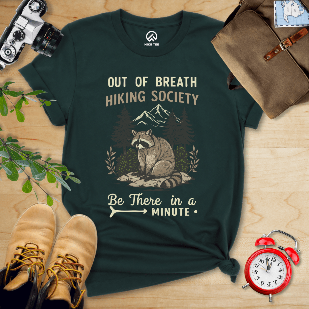 Hike Tee T-Shirt Forest / S Out of Breath Raccoon Shirt