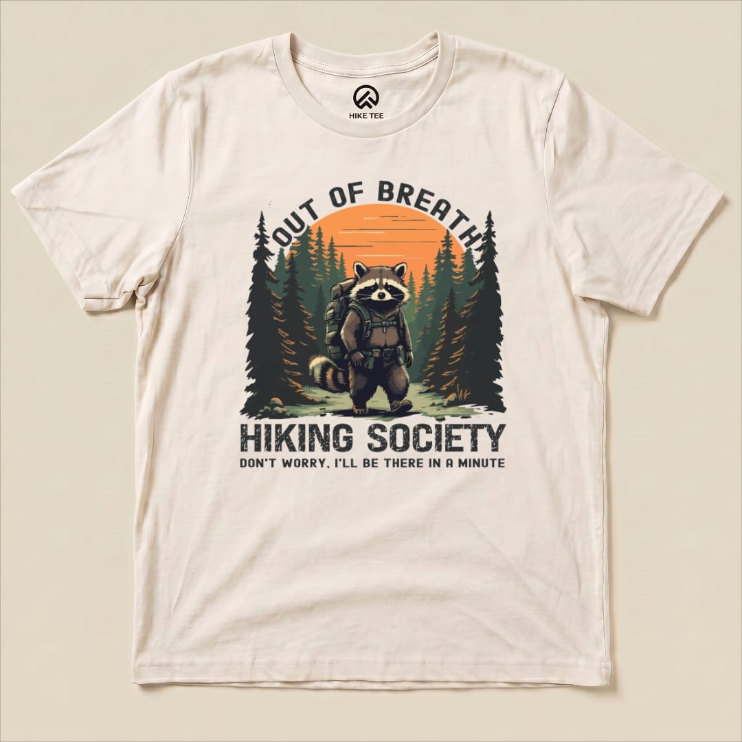 Out of Breath Raccoon Shirt Hike Tee T-Shirt Natural / S