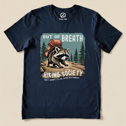Out of Breath Raccoon Shirt Hike Tee T-Shirt Navy / S