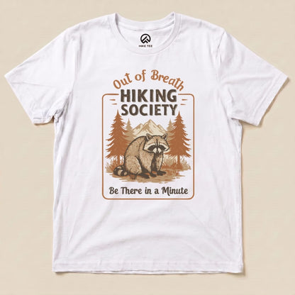 Hike Tee T-Shirt White / S Out of Breath Raccoon Shirt