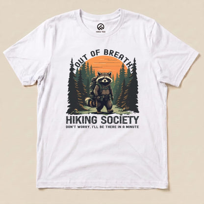 Out of Breath Raccoon Shirt Hike Tee T-Shirt White / S