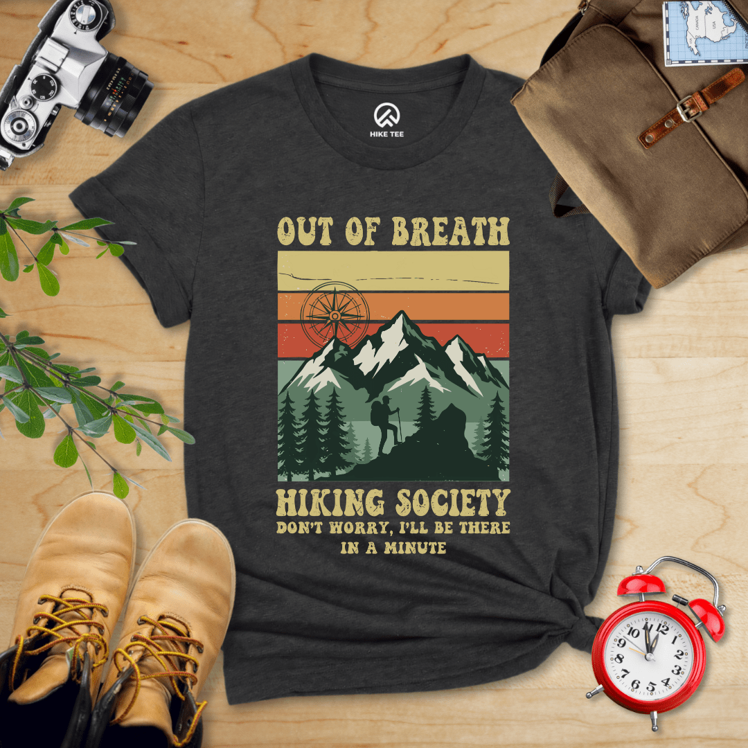 Hike Tee T-Shirt Dark Grey Heather / S Out Of Breath Shirt