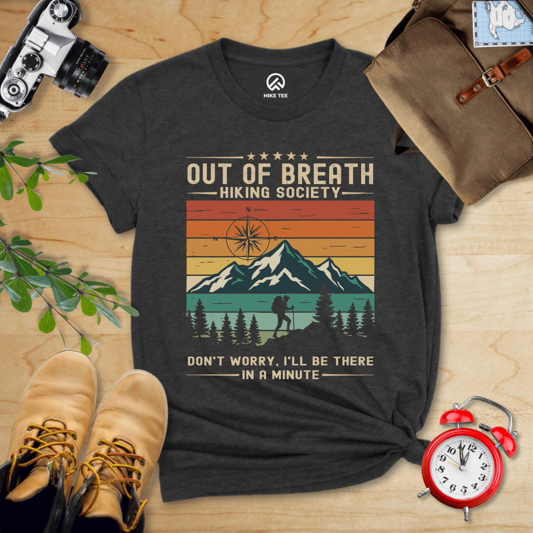Hike Tee T-Shirt Dark Grey Heather / S Out of Breath Shirt