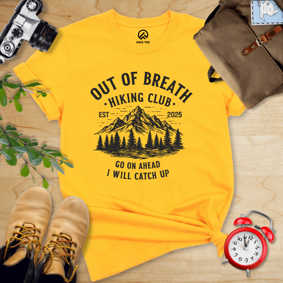 Hike Tee T-Shirt Gold / S Out of Breath Shirt