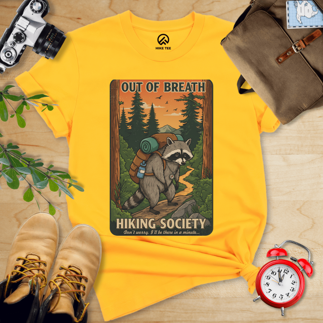 Hike Tee T-Shirt Gold / S Out of Breath Shirt
