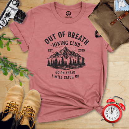 Hike Tee T-Shirt Heather Mauve / S Out of Breath Shirt