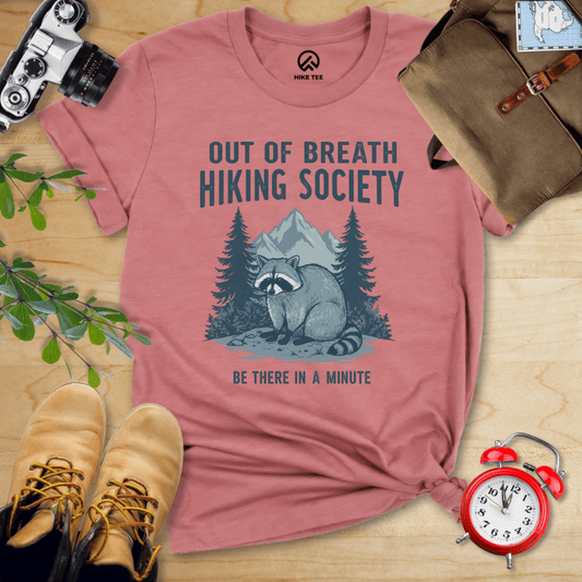 Hike Tee T-Shirt Heather Mauve / S Out Of Breath Shirt