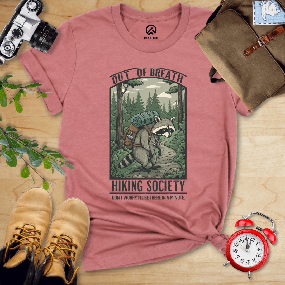 Hike Tee T-Shirt Heather Mauve / S Out of Breath Shirt