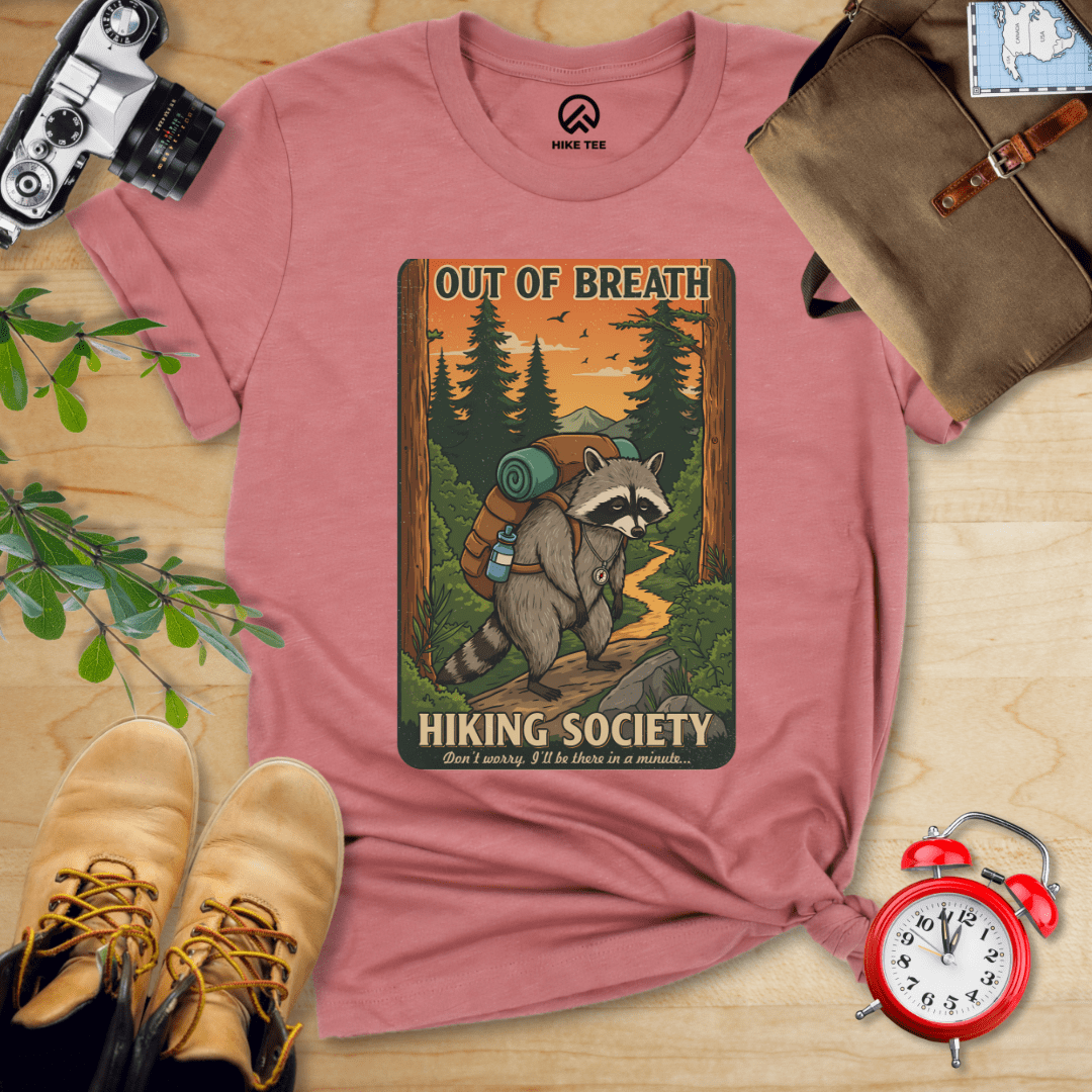 Hike Tee T-Shirt Heather Mauve / S Out of Breath Shirt