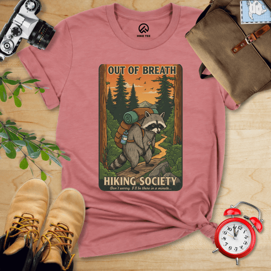 Hike Tee T-Shirt Heather Mauve / S Out of Breath Shirt