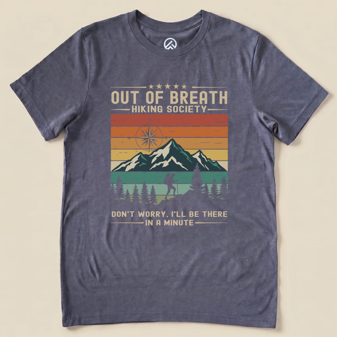 Hike Tee T-Shirt Heather Navy / S Out of Breath Shirt
