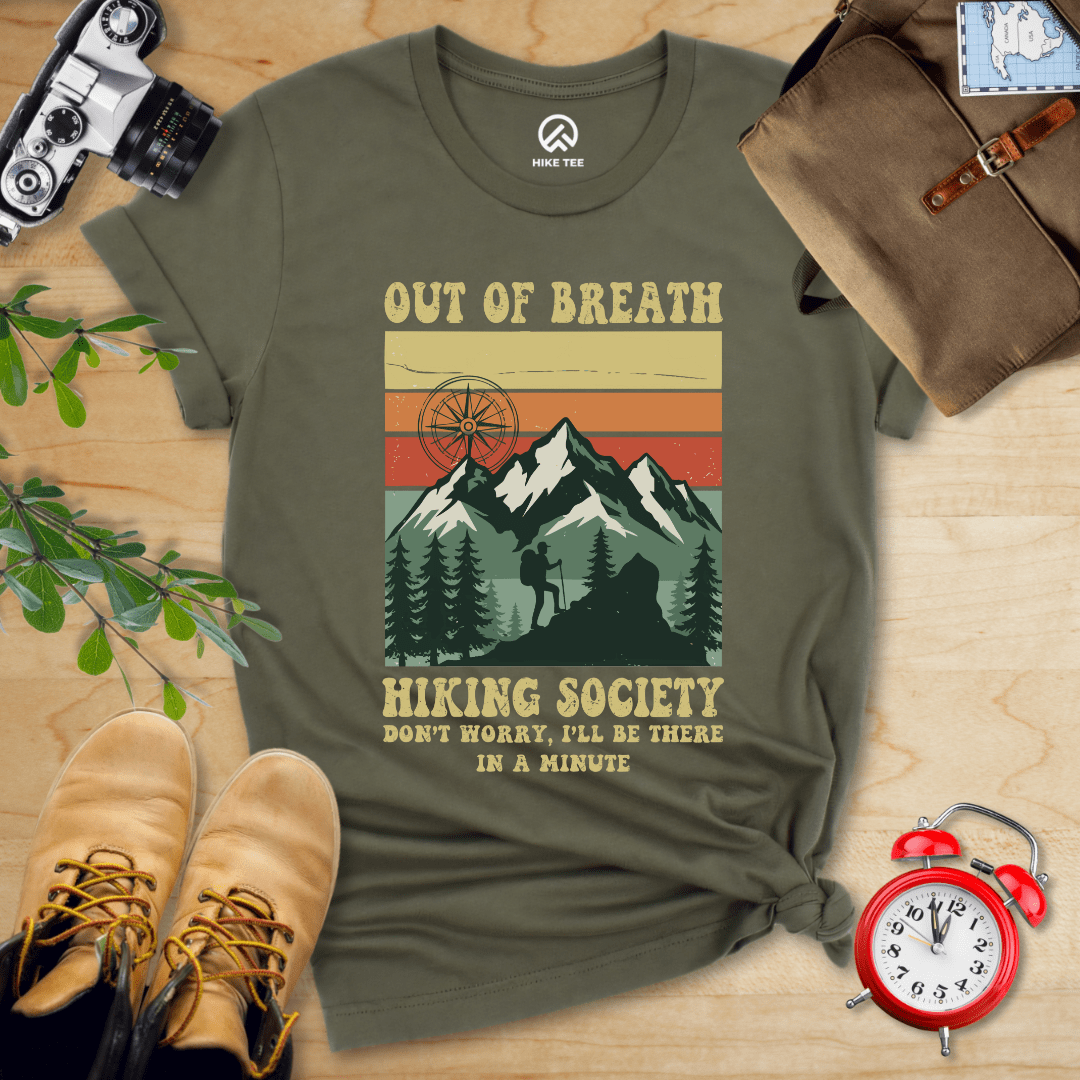 Hike Tee T-Shirt Military Green / S Out Of Breath Shirt