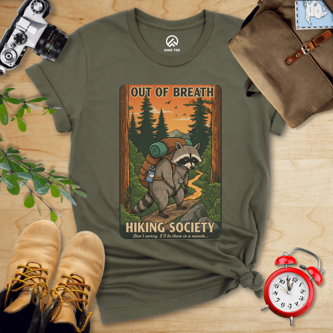 Hike Tee T-Shirt Military Green / S Out of Breath Shirt