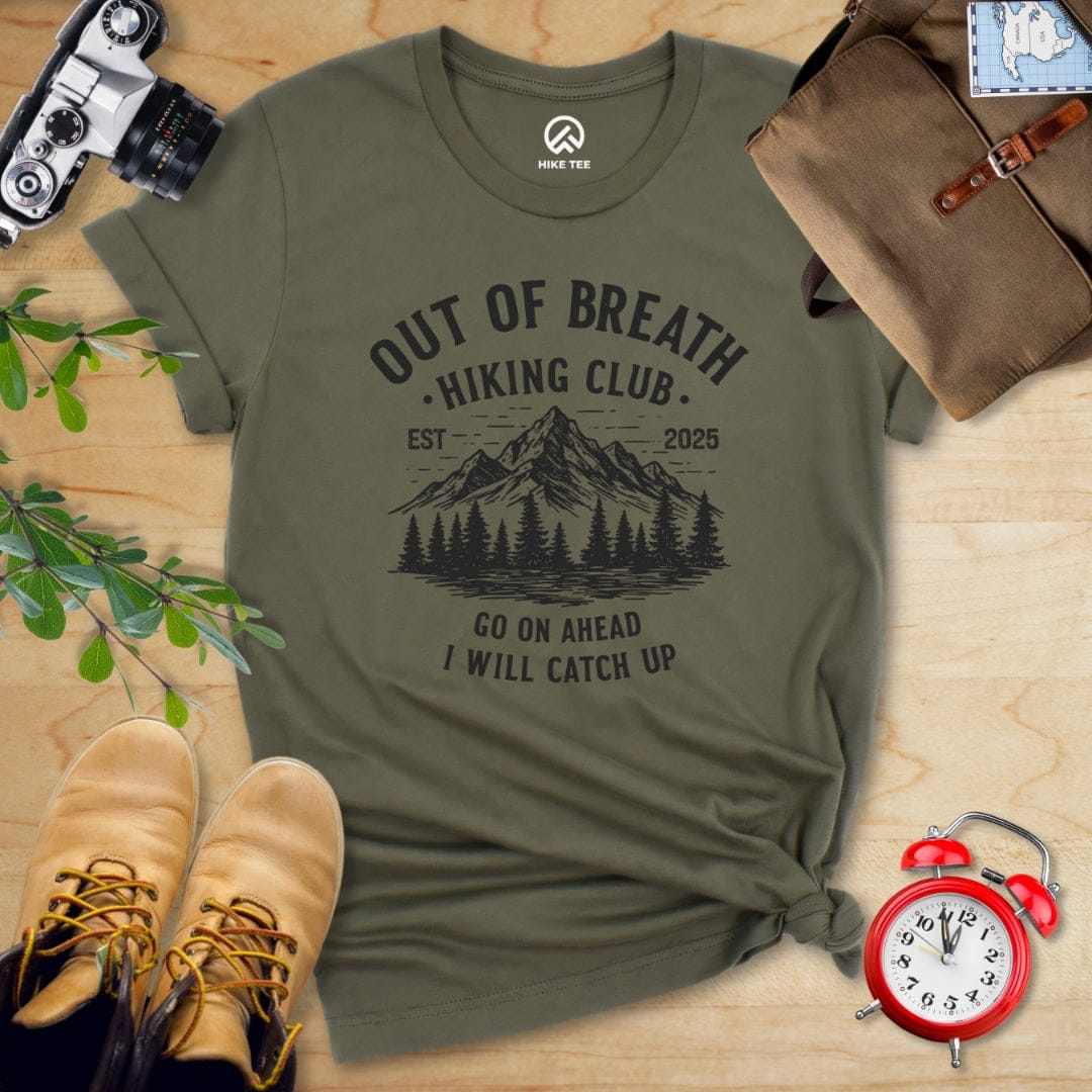 Printify T-Shirt Military Green / S Out of Breath Shirt