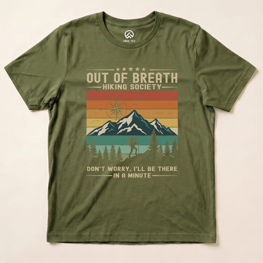 Hike Tee T-Shirt Military Green / S Out of Breath Shirt