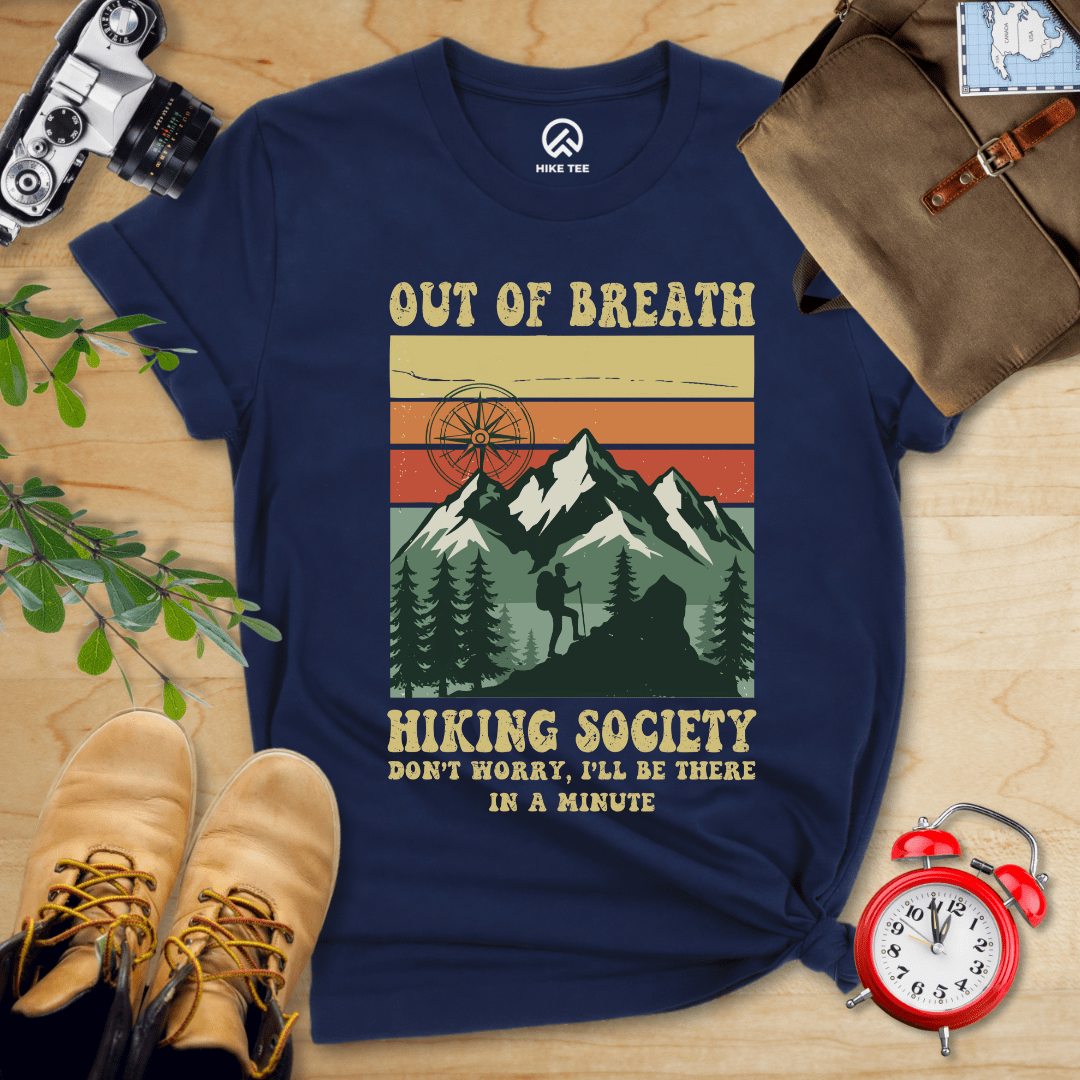 Hike Tee T-Shirt Navy / S Out Of Breath Shirt
