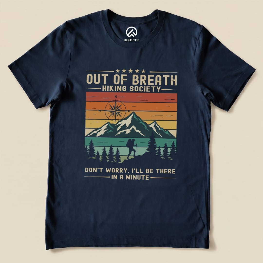 Hike Tee T-Shirt Navy / S Out of Breath Shirt