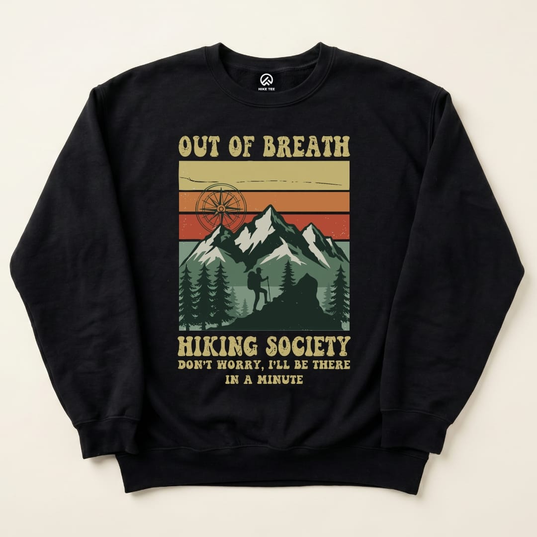 Out of Breath Sweatshirt Hike Tee Sweatshirt Black / S