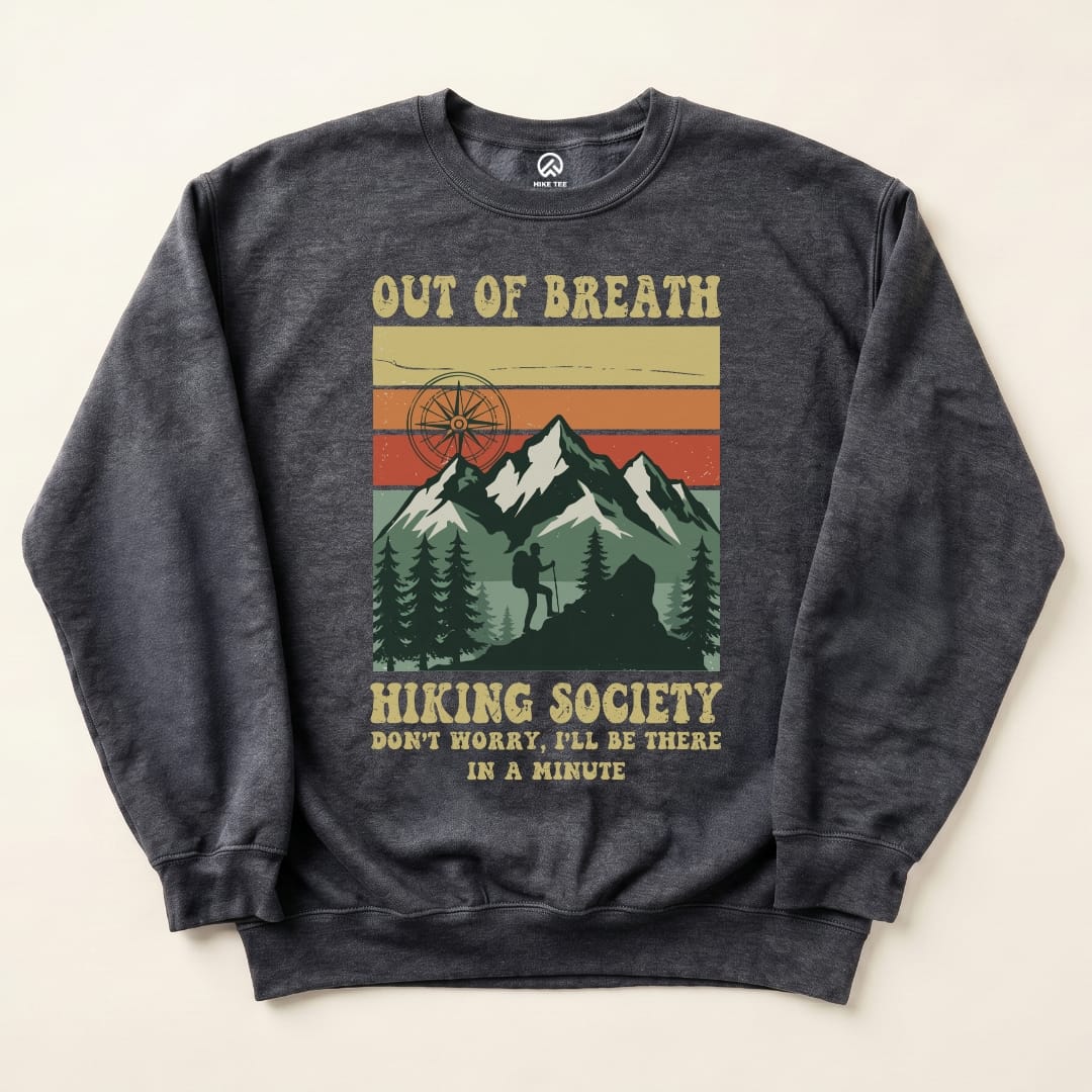 Out of Breath Sweatshirt Hike Tee Sweatshirt Dark Heather / S