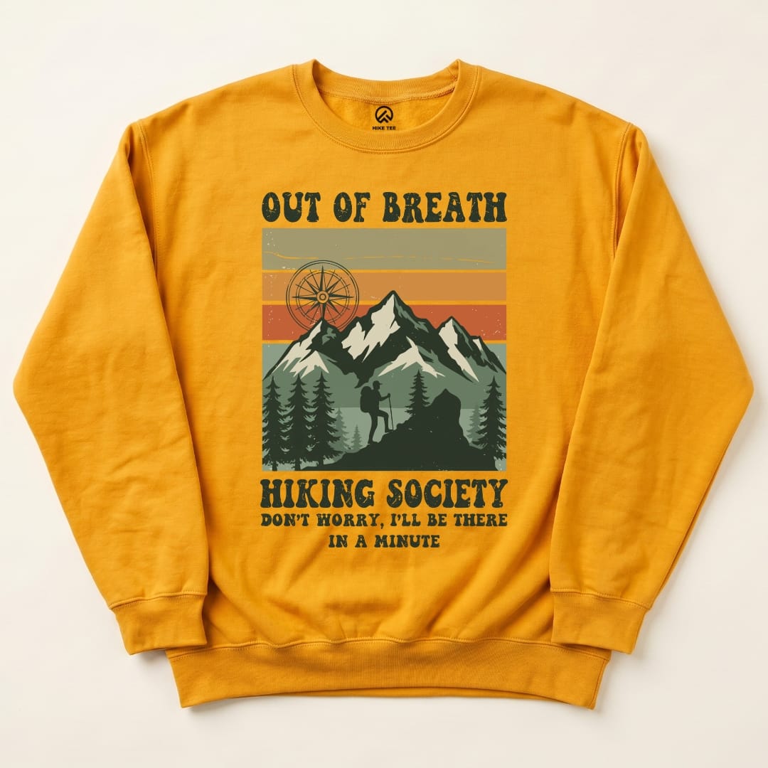 Out of Breath Sweatshirt Hike Tee Sweatshirt Gold / S