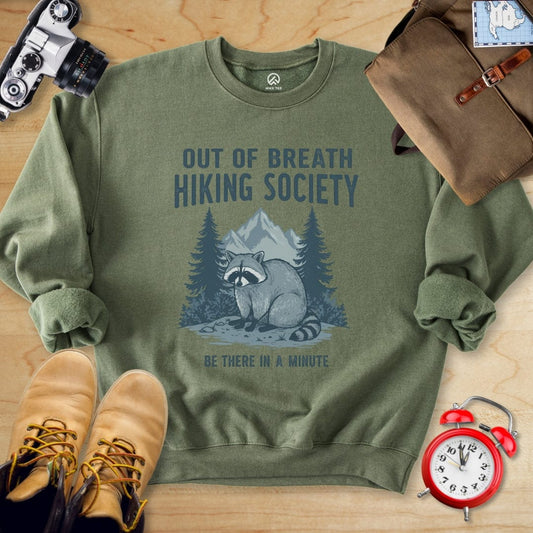 Hike Tee Sweatshirt Military Green / S Out Of Breath Sweatshirt