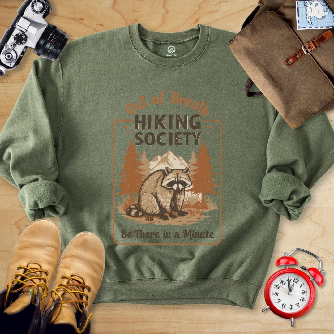 Hike Tee Sweatshirt Military Green / S Out of Breath Sweatshirt