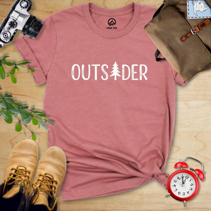 Hike Tee T-Shirt Heather Mauve / S Outsider Shirt