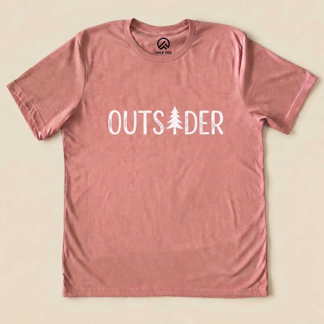 Outsider Shirt Hike Tee T-Shirt Heather Mauve / S