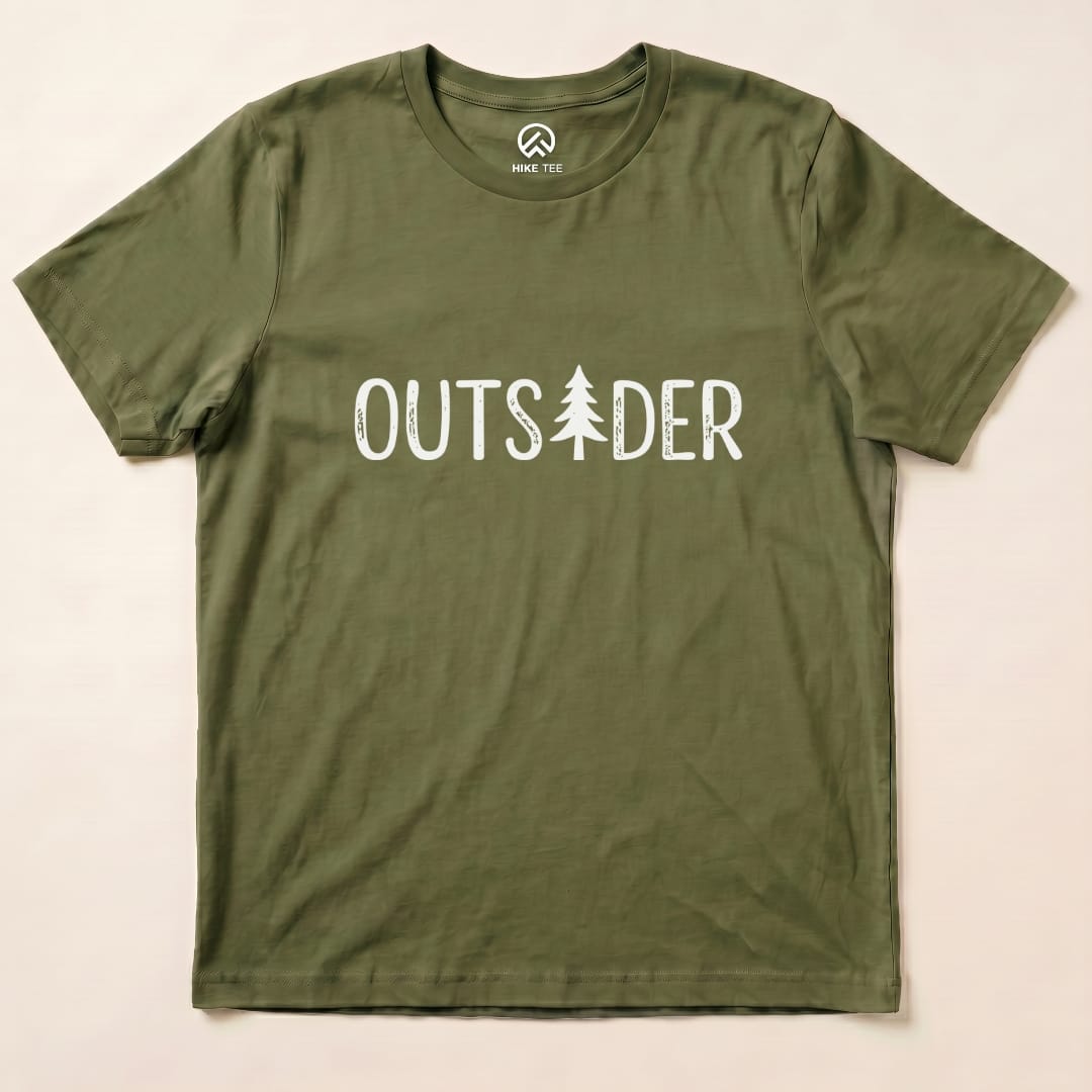 Outsider Shirt Hike Tee T-Shirt Military Green / S
