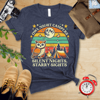 Hike Tee T-Shirt Heather Navy / S Owl Night Campers Shirt