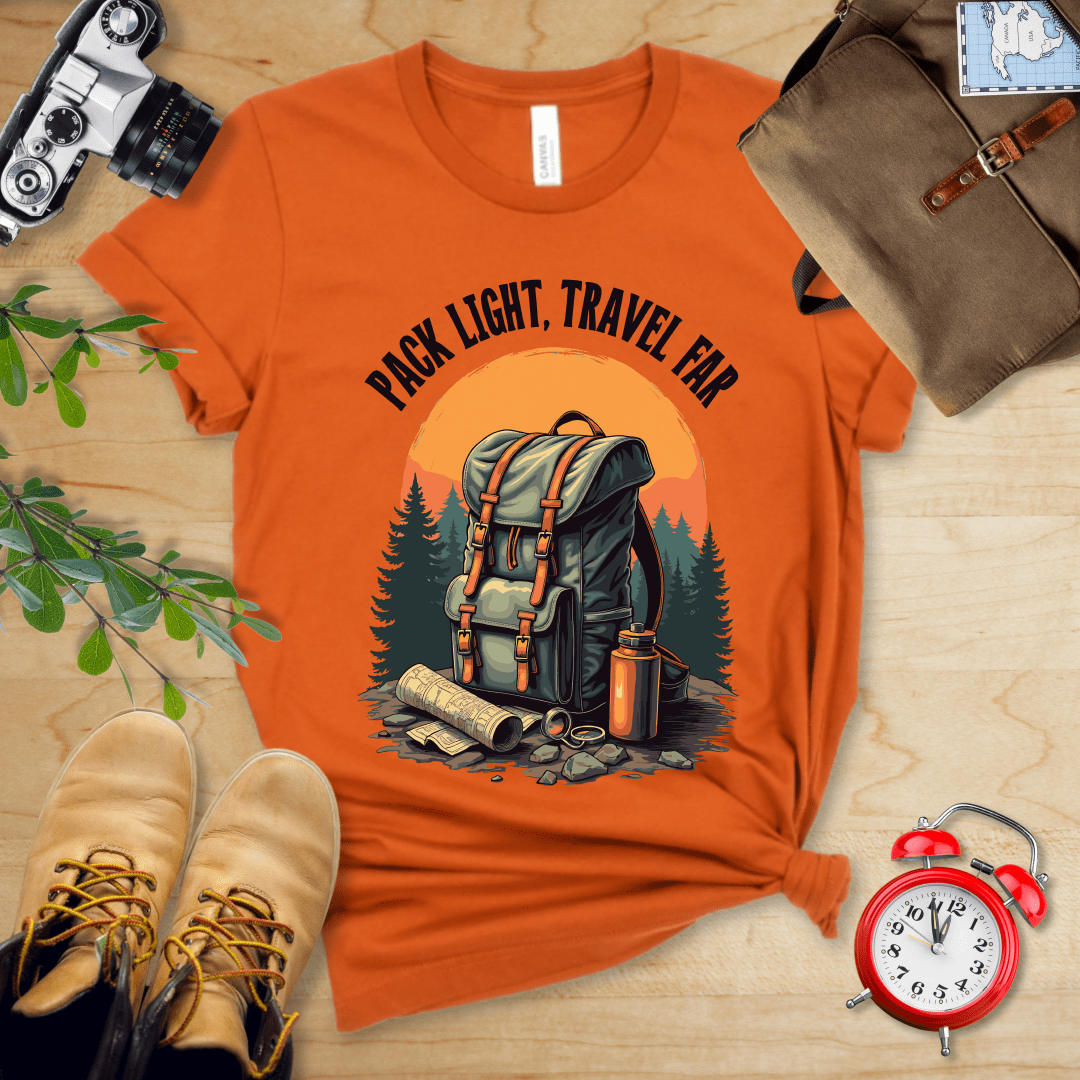 Printify T-Shirt Autumn / S Pack Light, Travel Far Shirt