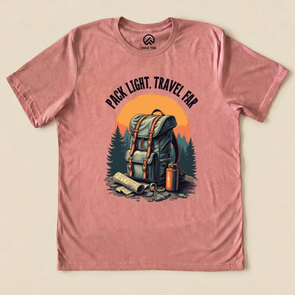 Pack Light, Travel Far Shirt Hike Tee T-Shirt Heather Mauve / S