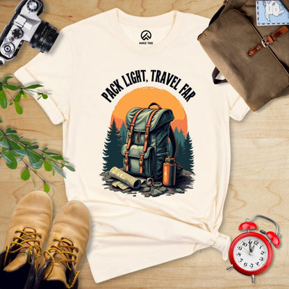 Hike Tee T-Shirt Natural / S Pack Light, Travel Far Shirt