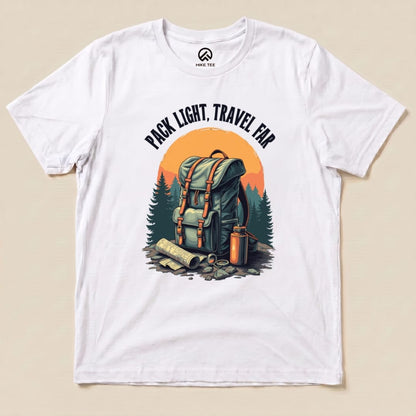 Pack Light, Travel Far Shirt Hike Tee T-Shirt White / S