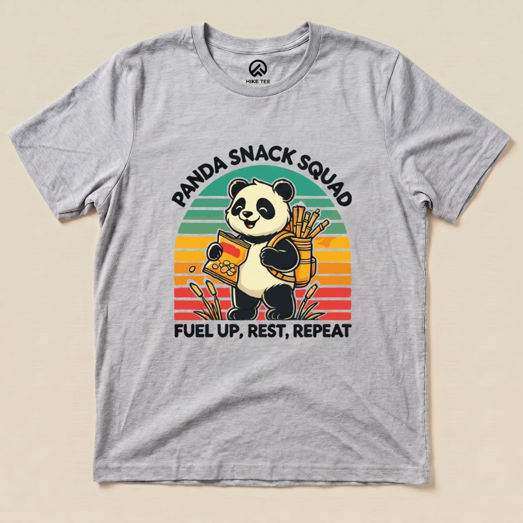 Panda Snack Squad Retro Shirt Hike Tee T-Shirt Athletic Heather / S