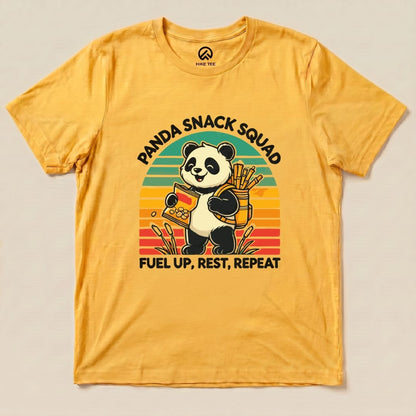 Panda Snack Squad Retro Shirt Hike Tee T-Shirt Gold / S
