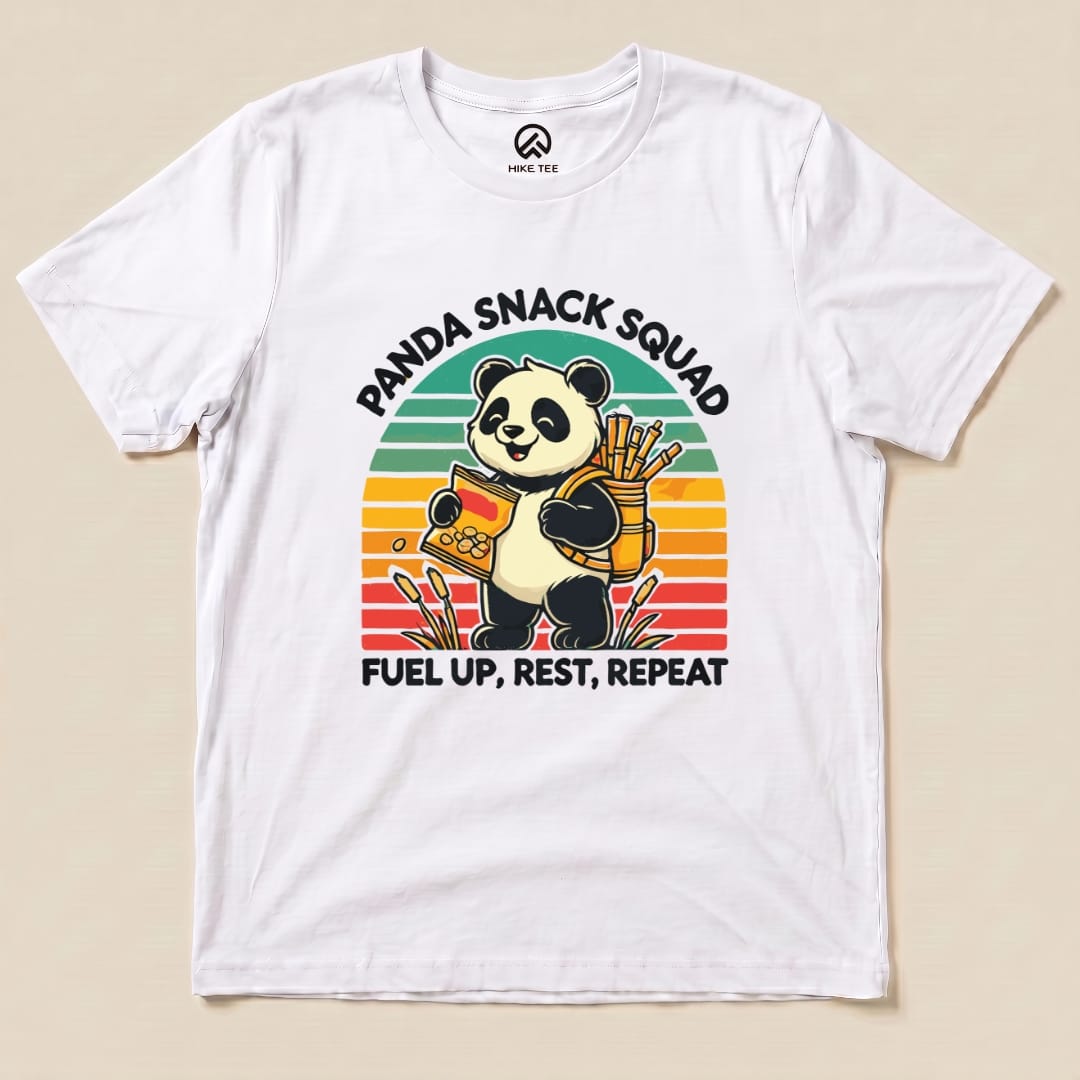 Panda Snack Squad Retro Shirt Hike Tee T-Shirt White / S