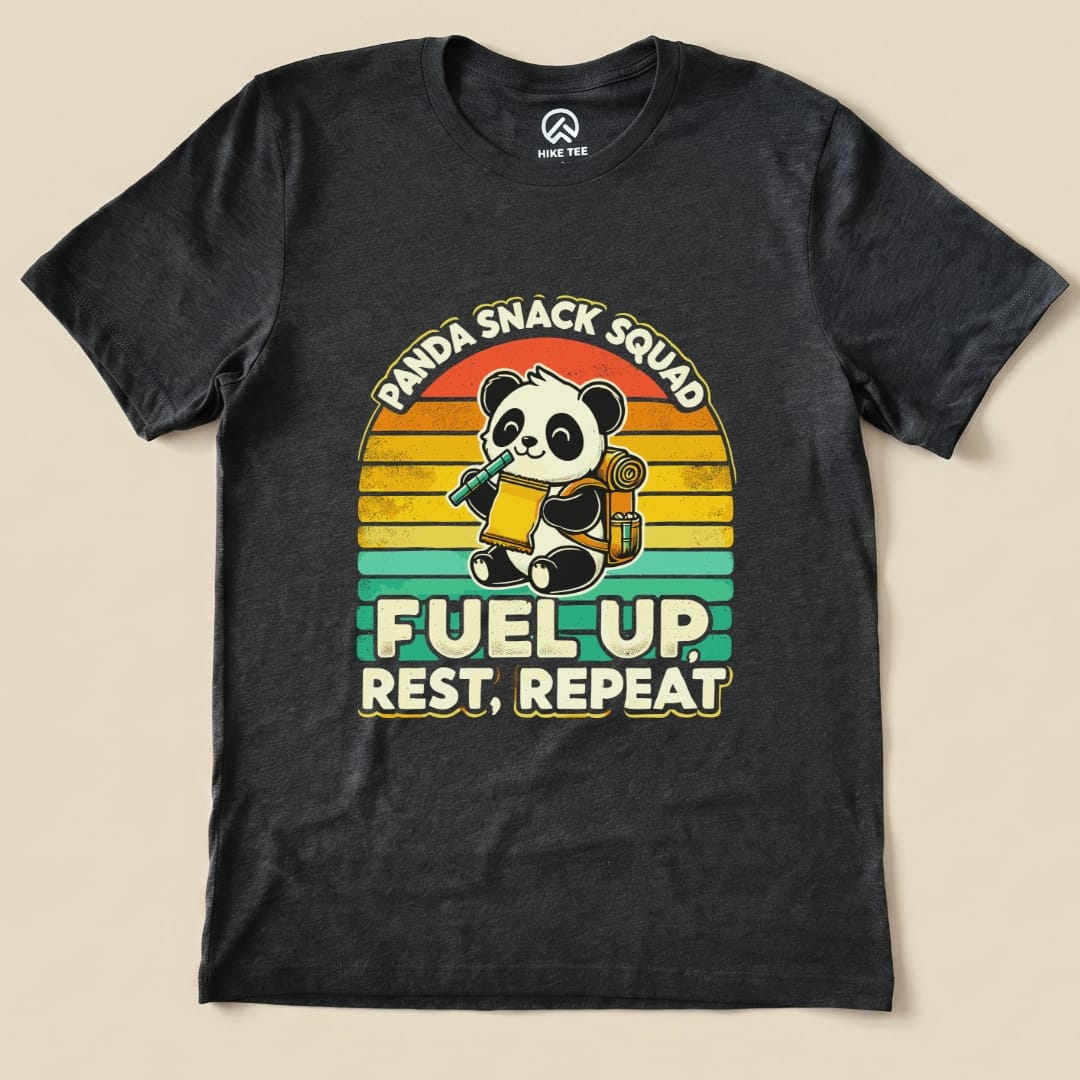 Panda Snack Squad Shirt Hike Tee T-Shirt Dark Grey Heather / S