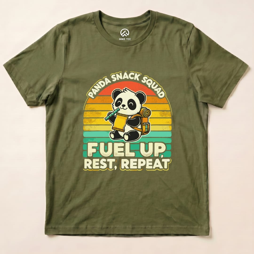 Panda Snack Squad Shirt Hike Tee T-Shirt Military Green / S