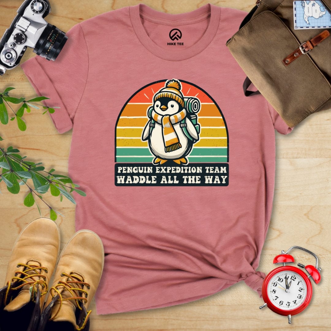 Hike Tee T-Shirt Heather Mauve / S Penguin Expedition Team Shirt