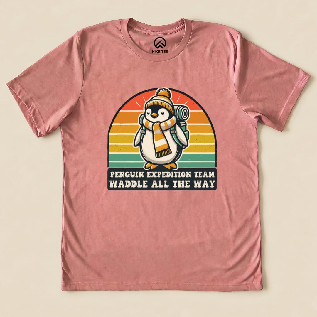 Penguin Expedition Team Shirt Hike Tee T-Shirt Heather Mauve / S