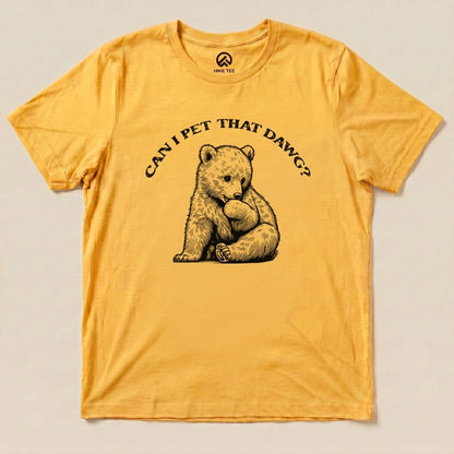 Hike Tee T-Shirt Gold / S Pet That Dawg Bear Shirt